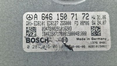Блок керування двигуном, мотором 2003-2010 2.2CDI OM646 A6399005501, A6461507172 639 Мерседес Віто-2