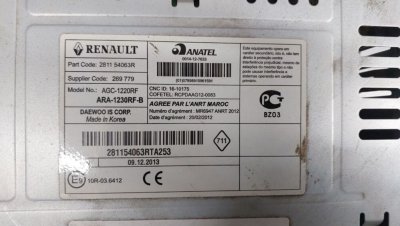 Автомагнітола, радіо, MP3 2012+ 281154063R W415 Рено Кенго 2,3, Мерседес Сітан-1