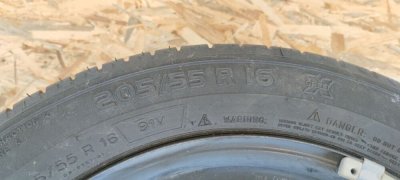 Диск колісний, запаска, повнорозмірний в зборі R16 1K0601027AK VAG Фольксваген Гольф