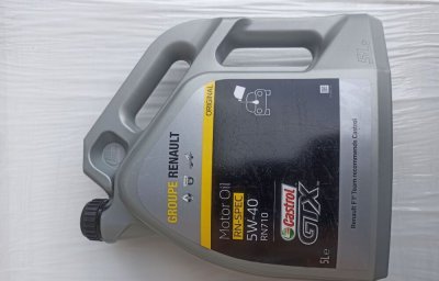 Моторна Олива, Масло OE RENAULT 5L Castrol GTX RN 5W-40 RN 710 7711658111(заміна 7711943691) Рено Трафік, Опель Віваро, Ніссан Прімастар