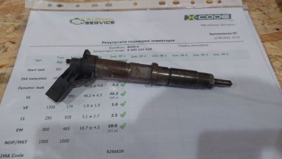 Форсунка перевірена на стенді, відрегульована з роздруківкою параметрів 2.5 2006+ 076130277, 0445115029 906 Фольксваген Крафтер