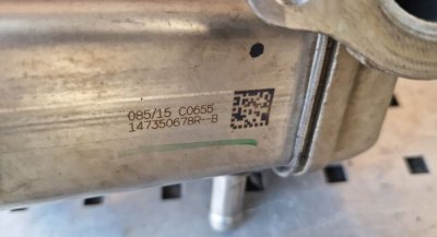 Радіатор системи, охолоджувач  ЕГР, EGR 1.6 dсi 2014+  147350678R Рено Трафік 3, Опель Віваро, Фіат Таленто, Ніссан NV 300-3